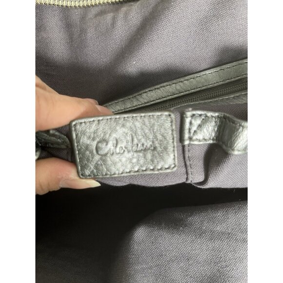 Cole Haan Pewter Leather Satchel Bag-Preowned but Good Condition - Picture 7 of 11